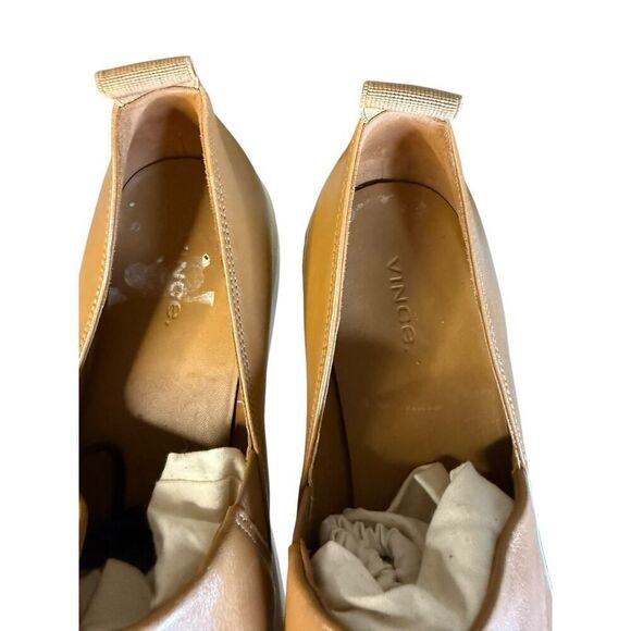 VINCE Women's Leather Saxon-2 Slip On Sneaker in Caramel sz 11 - Picture 7 of 10